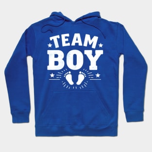 Team Boy Gender Reveal Baby Shower Blue Hoodie